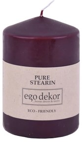 Lumânare Eco candles by Ego dekor Top, durată ardere 25 h, vișiniu