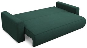 Canapea verde extensibilă/cu spațiu de depozitare 238 cm Kapua – Makamii