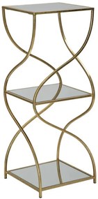 Masuta auxiliara aurie din metal, 30x30x80 cm, Twisty Mauro Ferretti