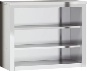 vidaXL Dulap bucătărie de perete cu rafturi, oțel inoxidabil