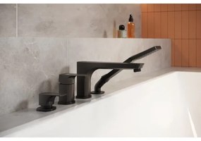 Baterie de cadă cu 4 orificii KFA Armatura 5535-210-81 MOKAIT alamă/negru mat