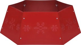 vidaXL Fustă brad de Crăciun, roșu, Ø68x25 cm