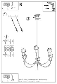Lustră PICCOLO 5xE27/60W/230V