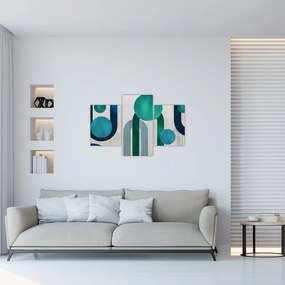 Tablou - Linii și forme circulare (90x60 cm)