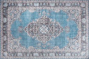 Covor BLUES CHENILLE, 75x150 cm, forma dreptunghiulara, poliester, alb