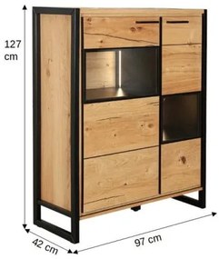 Comoda De Bar 2 Usi Soho Oak, 97 Cm