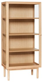 Vitrină lemn din lemn de stejar 60x130 cm Kaiser – Hübsch