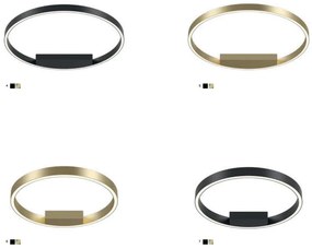 Plafoniera LED design modern Rim negru 60cm, 3000K
