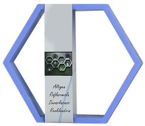 Raft Hexagonal din PVC 20x25 cm Albastru