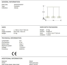 Lustra suspendata design moderm Alessia 3L