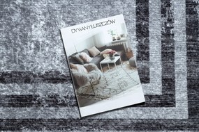 MIRO 51325.805 covor lavabil Geometric, linii anti-alunecare - gri - SECUNDAR-COTATI PRODUSUL