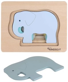 Puzzle din lemn pentru copii Kindsgut Elefant