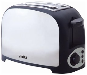 Prajitor de paine Voltz V51440D, 750W, Pentru 2 felii, 7 nivele, Tava pentru firimituri, Inox/Negru