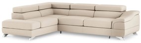 Coltar extensibil Onyx, colt pe partea stanga cu tapiterie din tesatura structurala, bej