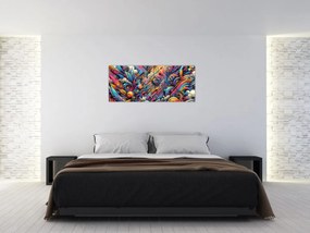Tablou - Graffiti multicolor (120x50 cm)