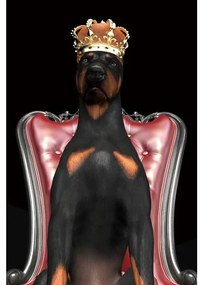 Tablou DOG IN CROWN 80x120cm