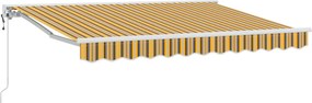 vidaXL Cort electric retractabil Galben, Gri și Alb 3,5 x 2,5 m