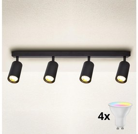 Brilagi - Spot LED reglabil SELE 4xGU10/6,5W/230V negru