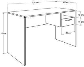 Masă PC Dolodu 5 (alb) . 1094956