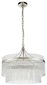 Endon 104112 - Candelabru suspendat MARIETTA 5xE14/7W/230V crom lucios/sticlă clară