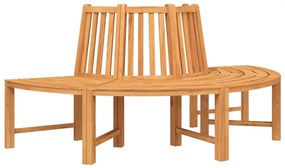 vidaXL Bancă de copac semirotundă, Ø201 cm, lemn masiv de tec