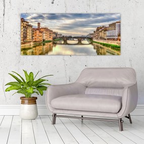 Tablou orașului cu râu (120x50 cm), în 40 de alte dimensiuni noi