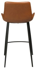 Scaun de bar din piele artificială DAN-FORM Denmark Hype, maro deschis