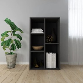 800163 vidaXL Bibliotecă/Dulap, negru, 50x25x80 cm, lemn prelucrat