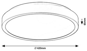 Plafonieră LED pentru baie Rabalux 71259 SAMIRA LED/48W/230V IP44 alb