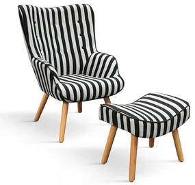 Fotoliu Patchwork ,structura metalica ,tesatura multicolora - NEGRU