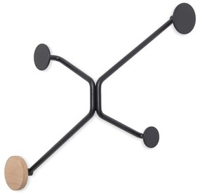 Cuier de perete Gazzda Hook, colț exterior, negru