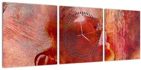 Tablou - Profilul feței feminine (cu ceas) (90x30 cm)