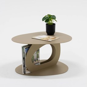 Măsuță de cafea bej din metal 55x66 cm Tonda – Spinder Design