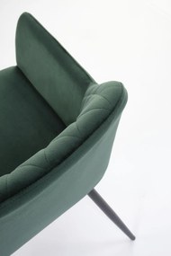 Scaun K558 velvet verde inchis