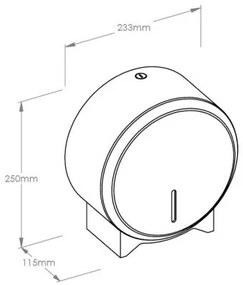 Dispenser hartie igienica Merida Stella 19 cm, negru