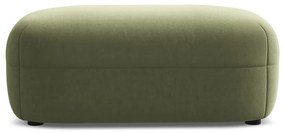 Taburet verde cu tapițerie din catifea Moana – Makamii