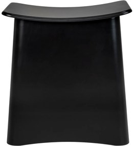 Wenko Scaun de baie cu spațiu pentru rufe Wing,negru, 45 × 33 × 48 cm