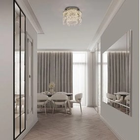 Lustra aplicata LED crom, cristale sticla NUVIA