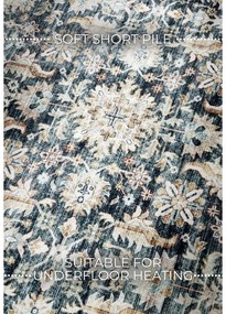 Covor albastru 200x290 cm Saveh Blue Cream – Elle Decoration