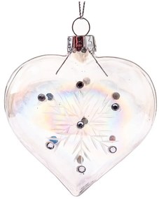 Ornament de Crăciun din sticlă 8,5 cm Heart – Dakls