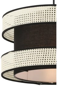 Lustră suspendată pe cablu HALO, 1x E27/60W/230V, negru/crem