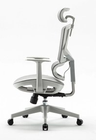 RESIGILAT - Scaun ergonomic SIHOO, spatar reglabil pe inaltime, suport lombar revenire automata, tetiera reglabila, mecanism inclinare/blocare in 3 pozitii, pivotant, Mesh, Gri
