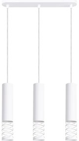 Lustră pe cablu Sollux SL.1688 LAMI 3xGU10/10W/230V alb