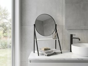 Oglinda cosmetica ACAPULCO cu polita 50,5 cm, neagra