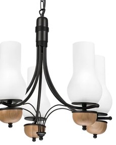Lustră pe lanț Brilagi COTTAGE 5xE14/40W/230V fag/alb