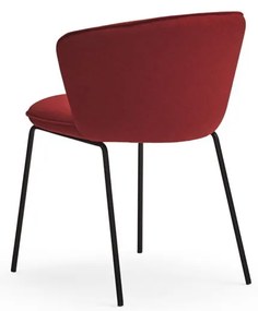 Set de scaune de sufragerie roșu 2 buc. tapițat Add – Teulat