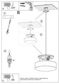 Lustră pe cablu ARENA 35 2xE27/60W/230V negru