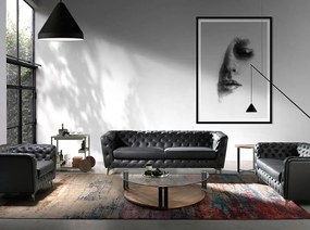 Gheridon/ masuta laterala design LUX Walnut AC 3116-C1701-NOGAL