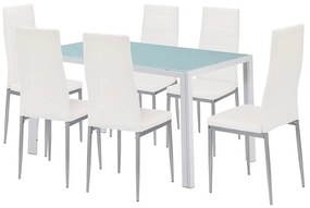 Mabel 6+1 set de luat masa alb-gri