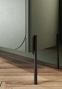 Vitrină cu patru uși Sonatia 100 cm - verde măsliniu